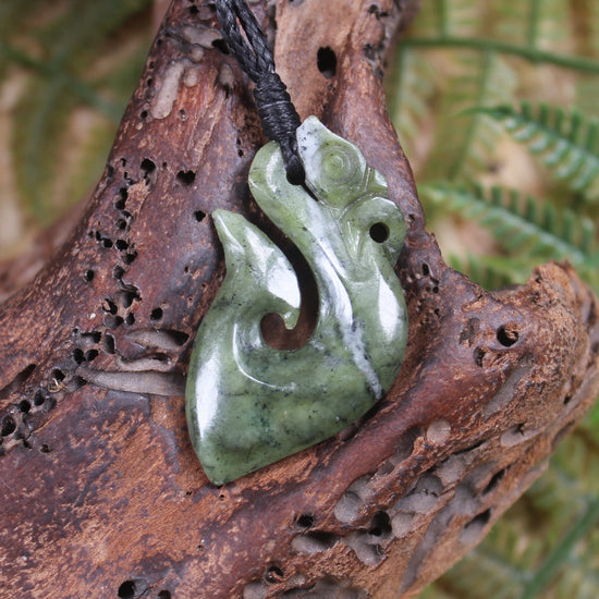 Manaia pendant carved from NZ Serpentine