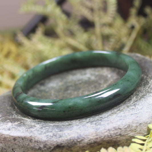 Bangle carved from Hapopo Pounamu - NZ Greenstone