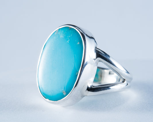 Kingman Mine Turquoise Sterling Silver Ring
