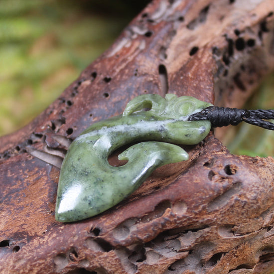 Manaia pendant carved from NZ Serpentine