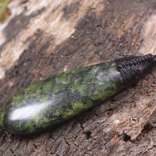 Roimata Teardrop carved from Douglas Creek Pounamu - NZ Greenstone