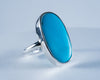 Kingman Mine Turquoise Sterling Silver Ring S8 (S597)