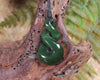 Twist carved from Kawakawa Pounamu - NZ Greenstone