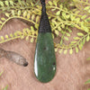 Roimata or Teardop carved from Hapopo Pounamu - NZ Greenstone