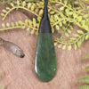 Roimata or Teardop carved from Hapopo Pounamu - NZ Greenstone