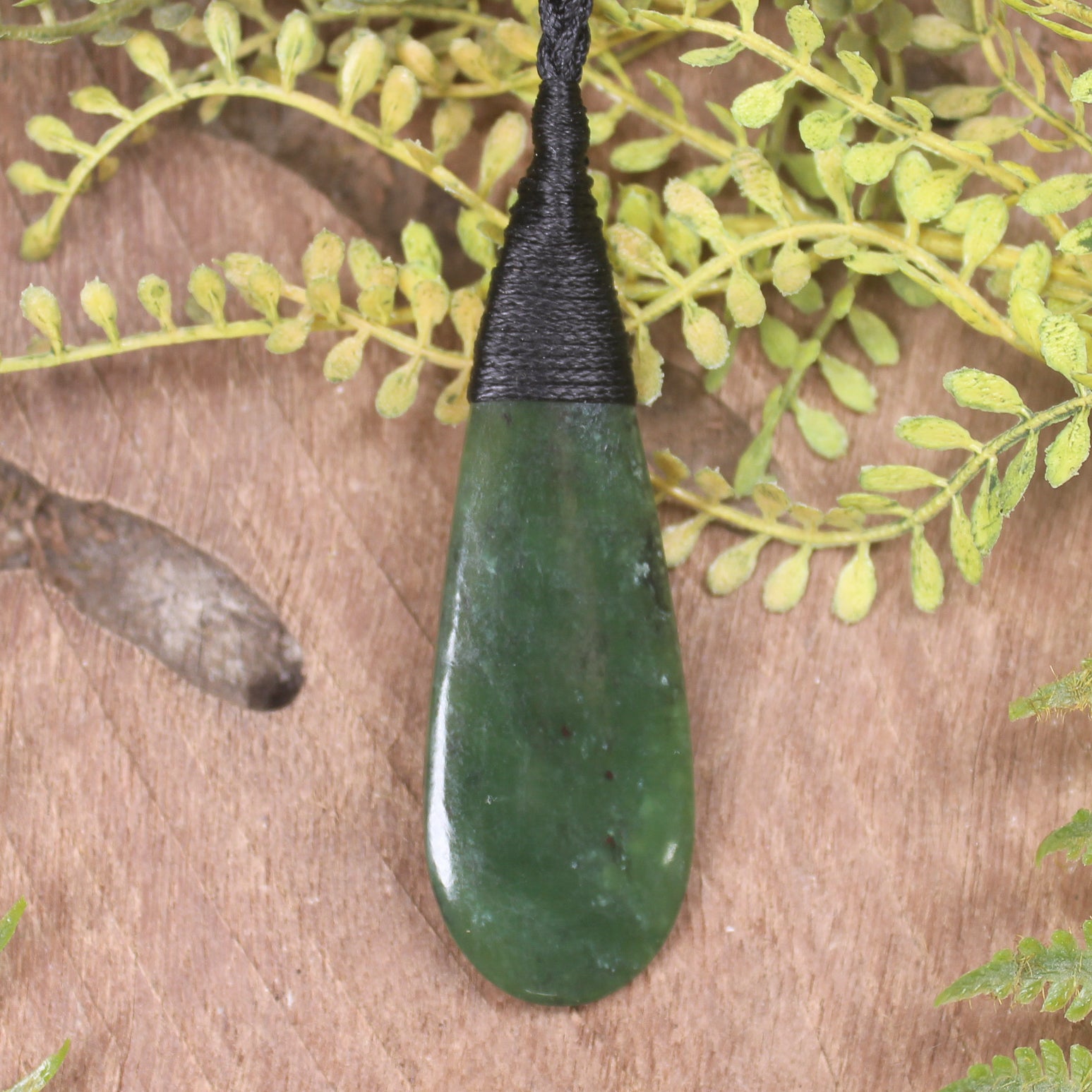 Roimata or Teardop carved from Hapopo Pounamu - NZ Greenstone