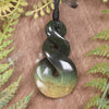 Twist or Pikorua carved from Flower Jade Pounamu - NZ Greenstone