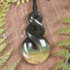 Twist or Pikorua carved from Flower Jade Pounamu - NZ Greenstone