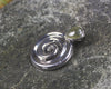 Sterling Silver and Pounamu Koru Pendant