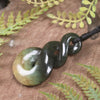 Twist or Pikorua carved from Flower Jade Pounamu - NZ Greenstone