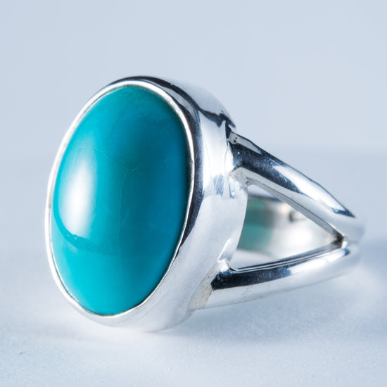 Kingman Mine Turquoise Sterling Silver Ring S7