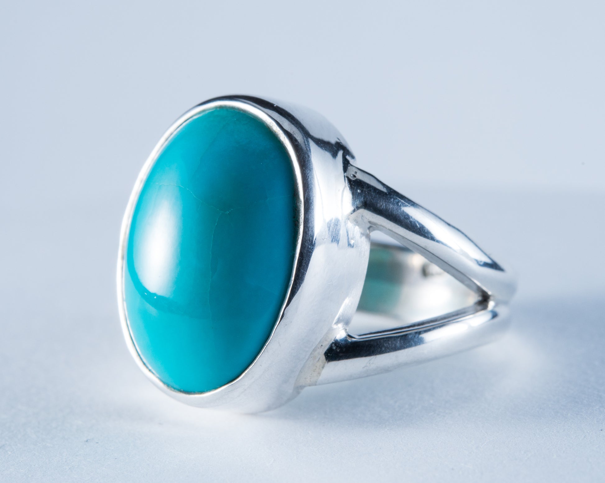 Kingman Mine Turquoise Sterling Silver Ring S7