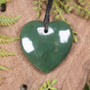 Heart carved from Hapopo Pounamu - NZ Greenstone