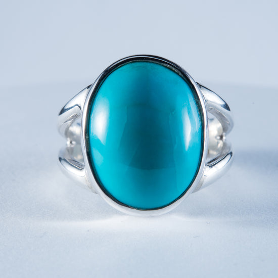 Kingman Mine Turquoise Sterling Silver Ring S7