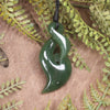 Koru Twist carved from Hapopo Pounamu - NZ Greenstone