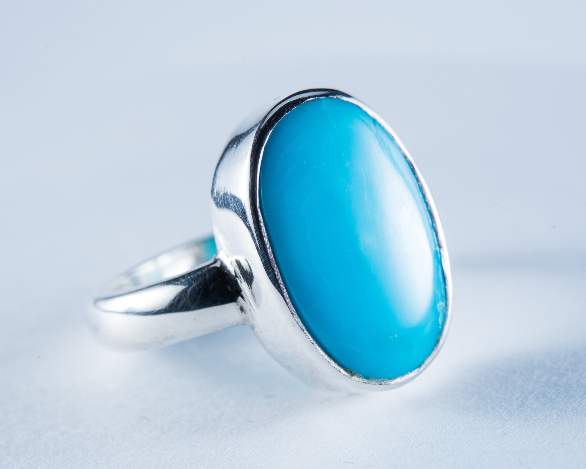 Kingman Mine Turquoise Sterling Silver Ring S8