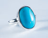 Kingman Mine Turquoise Sterling Silver Ring S8 (S605)