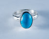 Kingman Mine Turquoise Sterling Silver Ring S7 (S606)