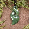 Twist carved from Hapopo Pounamu - NZ Greenstone