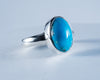 Kingman Mine Turquoise Sterling Silver Ring S7 (S606)