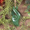 Hapopo Pounamu Koru Twist Pendant - NZ Greenstone