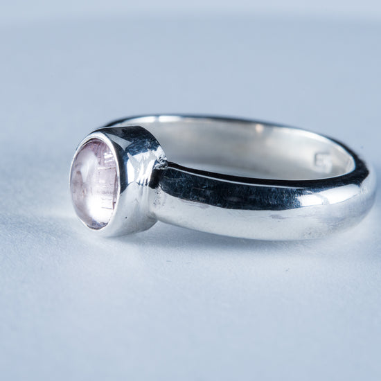 Pink Tourmaline sterling silver ring
