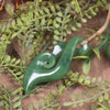 Hapopo Pounamu Koru Twist Pendant - NZ Greenstone