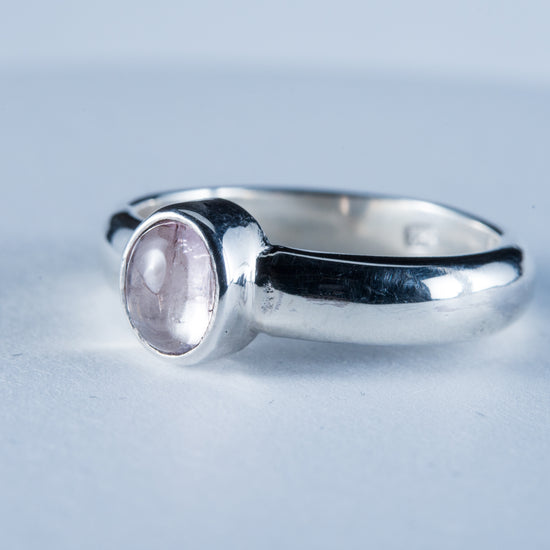 Pink Tourmaline sterling silver ring