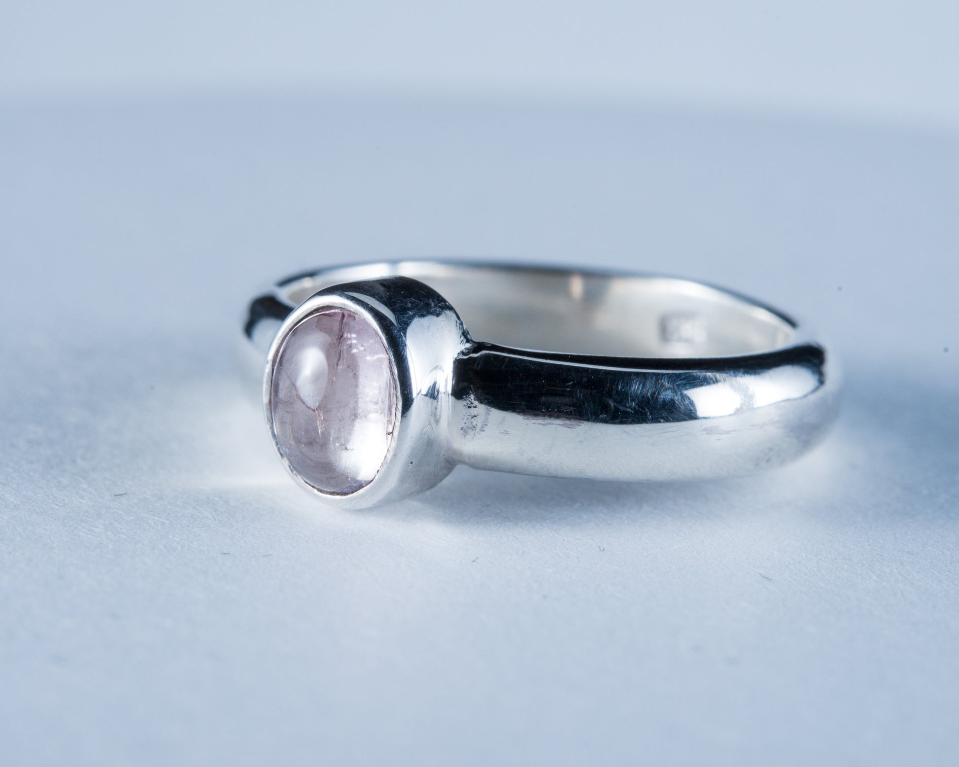 Pink Tourmaline sterling silver ring