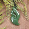 Twist or Pikorua carved from Hapopo Pounamu - NZ Greenstone