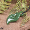 Twist or Pikorua carved from Hapopo Pounamu - NZ Greenstone