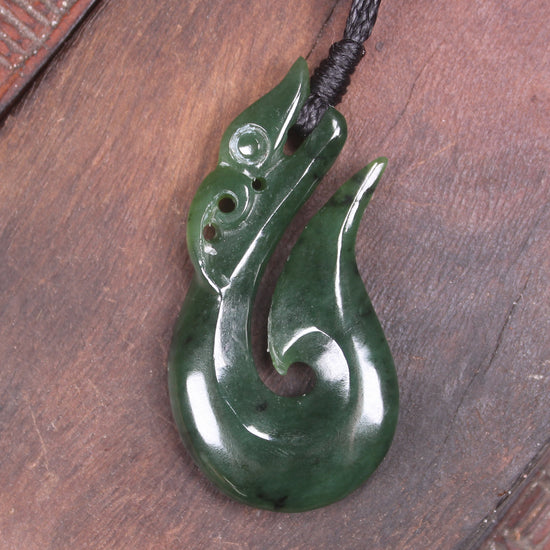 Kawakawa Pounamu Manaia pendant - NZ Greenstone