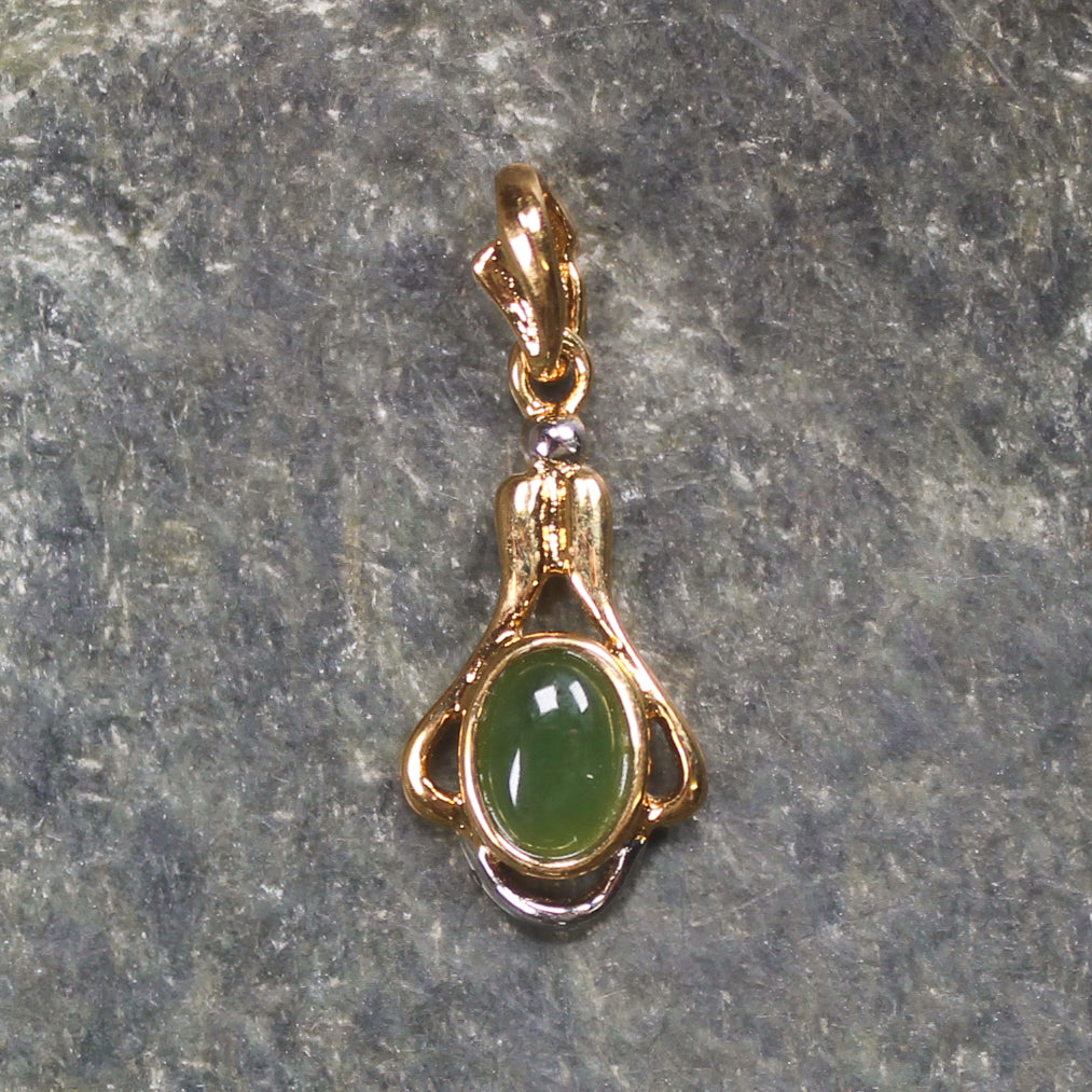 gold plated pendant hapopo pounamu