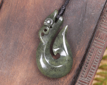 Manaia pendant carved from NZ Serpentine