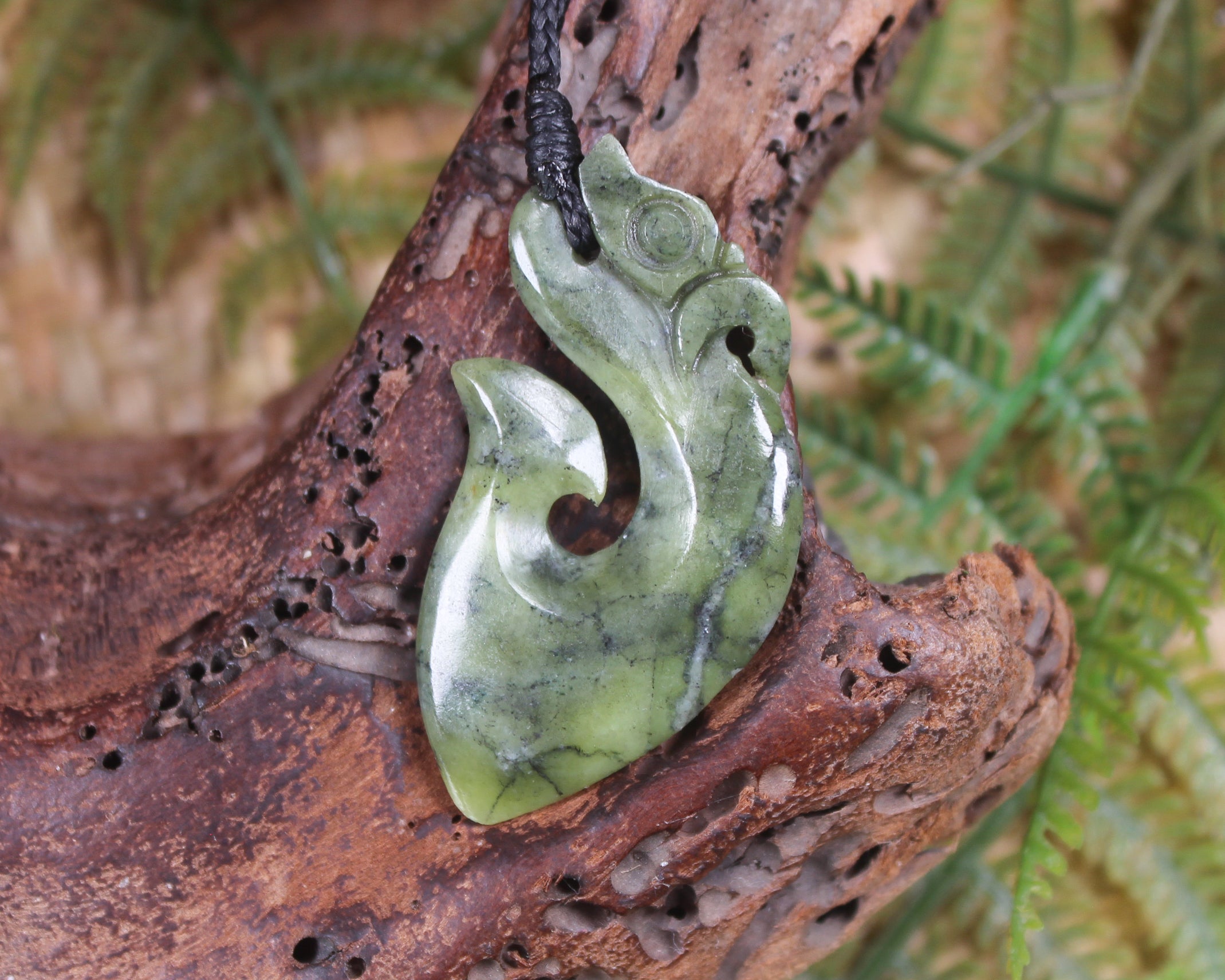 Manaia pendant carved from NZ Serpentine