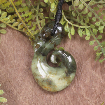Manaia pendant carved from Rimu Pounamu - NZ Greenstone