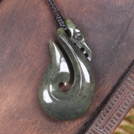 Manaia pendant carved from NZ Serpentine