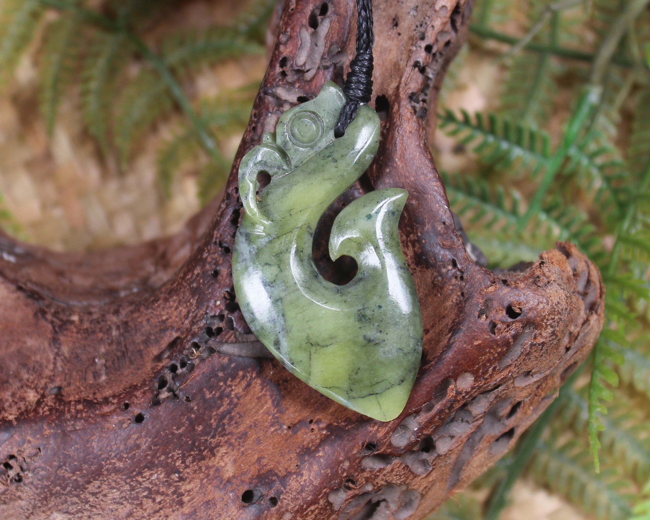 Manaia pendant carved from NZ Serpentine