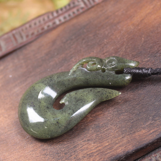Manaia pendant carved from NZ Serpentine