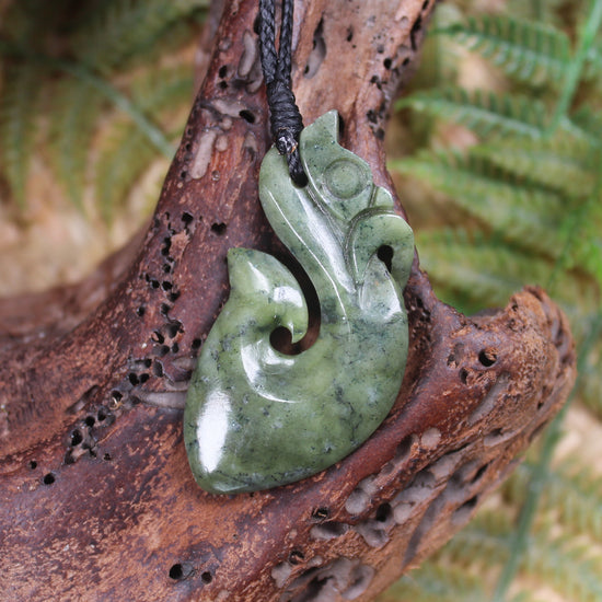 Manaia pendant carved from NZ Serpentine
