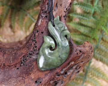 Manaia pendant carved from NZ Serpentine