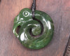 NZ Greenstone Medium Koropepe Pendant (BC619) Kawakawa Pounamu