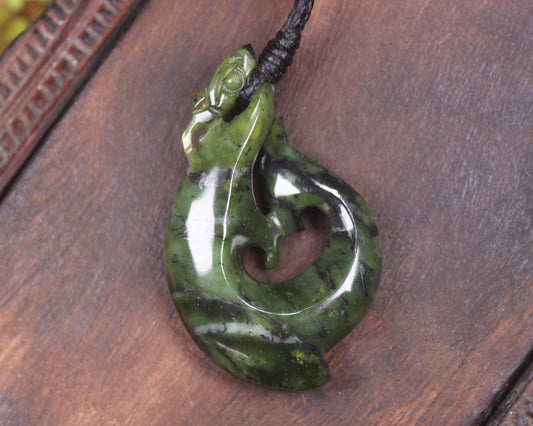 Douglas Creek Pounamu Manaia pendant - NZ Greenstone