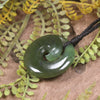 NZ Greenstone Small Koru Pendant (CA621) Hapopo Pounamu