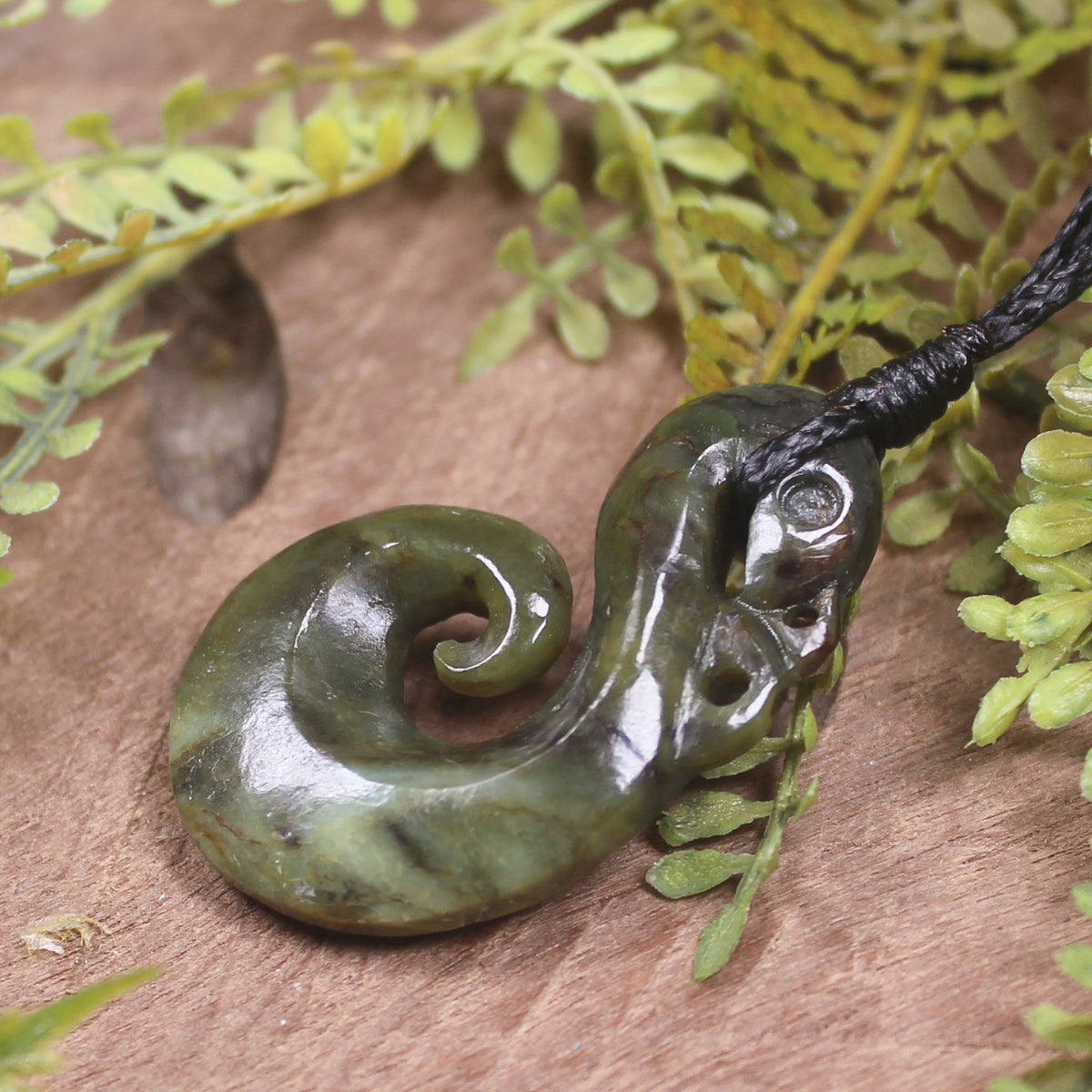 Manaia pendant carved from Rimu Pounamu - NZ Greenstone