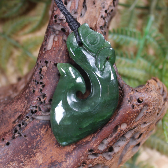Manaia carved from Kawakawa Pounamu - NZ Greenstone