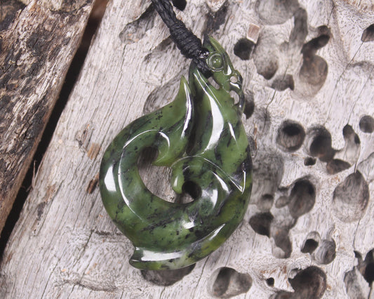 Douglas Creek Pounamu Manaia pendant - NZ Greenstone