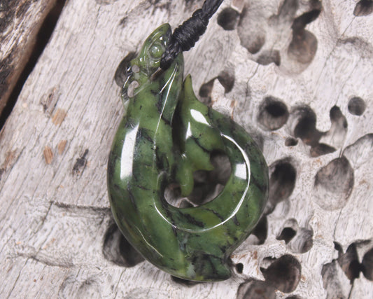 Douglas Creek Pounamu Manaia pendant - NZ Greenstone