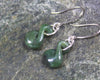 Twist Earrings carved from Hapopo Pounamu - NZ Greenstone