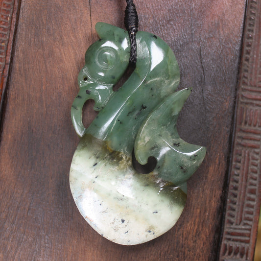 Manaia carved from Hapopo Pounamu - NZ Greenstone